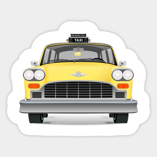 Yellow cab Sticker by Dennson Creative